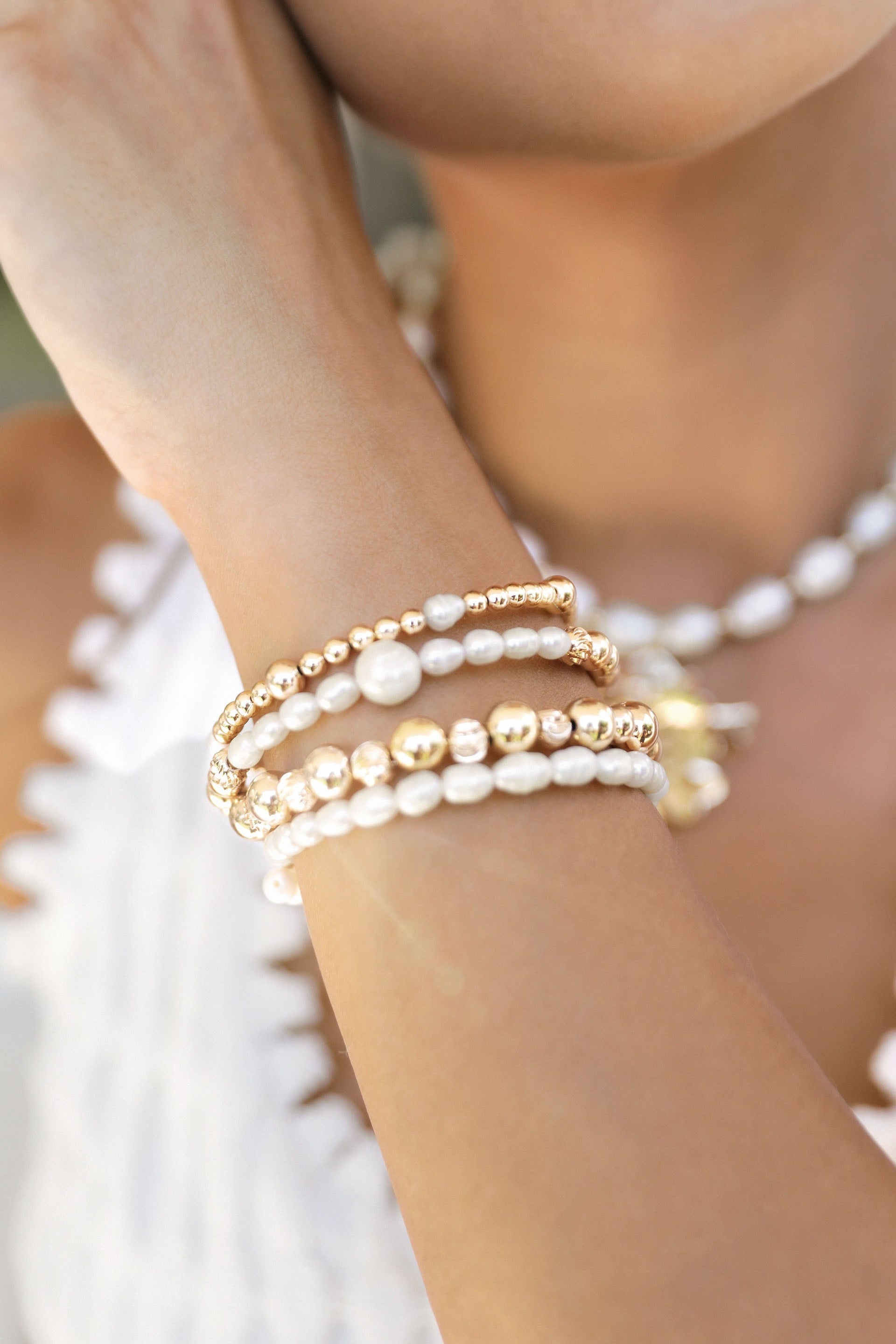 Freshwater Pearl Party Bracelet Set-Vavasi