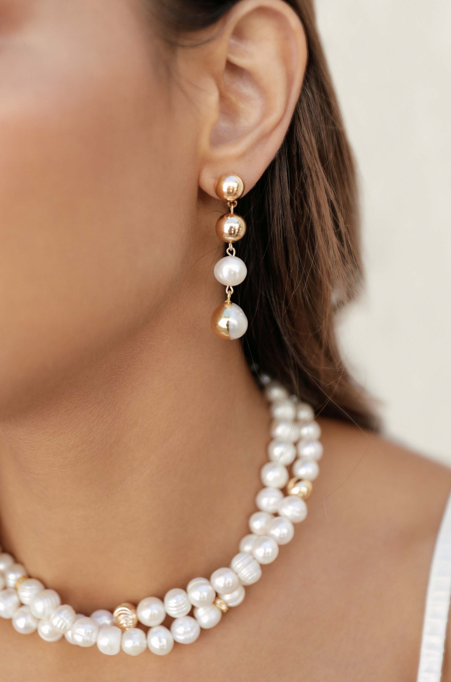 Duchess Pearl and Dangle Earrings-Vavasi