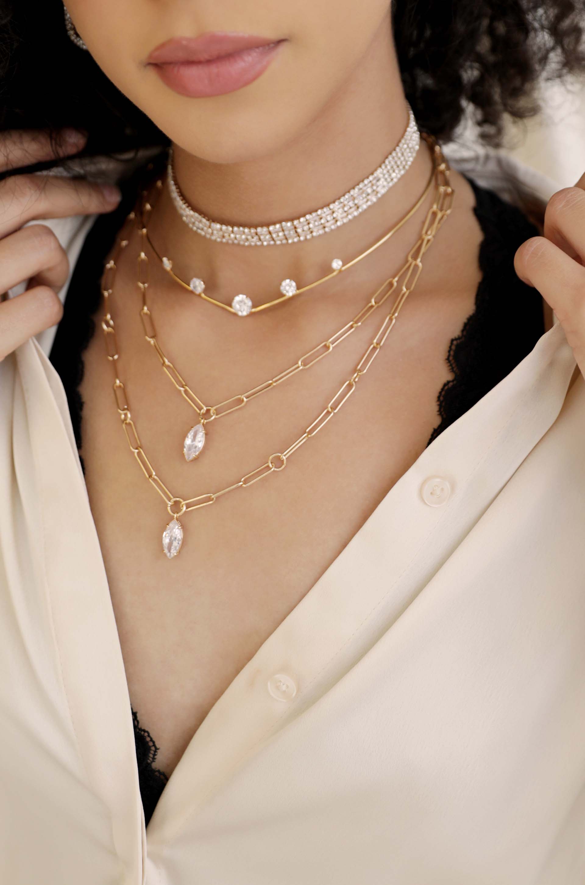 Glitz and Glam Crystal Choker-Vavasi