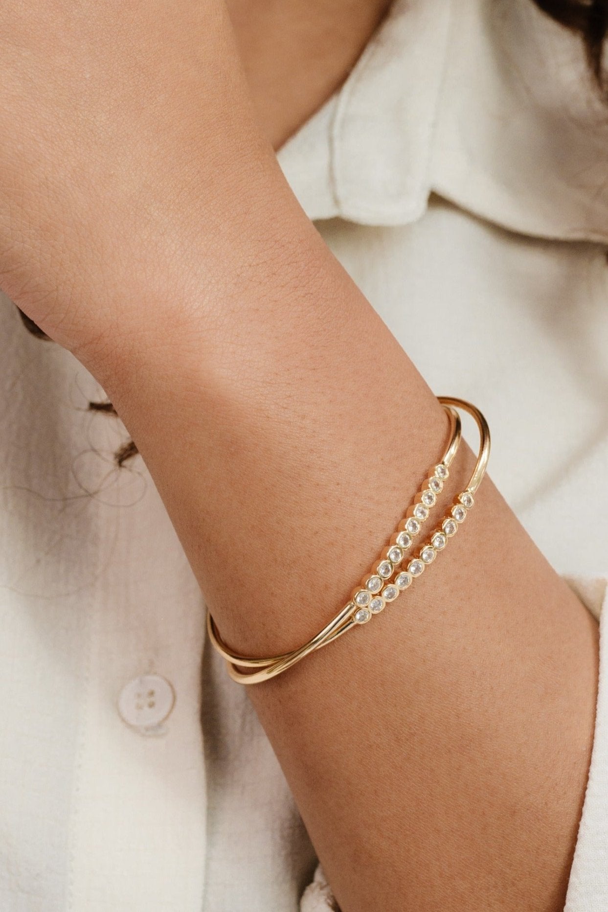 Double Take Crystal Cuff Set-Vavasi