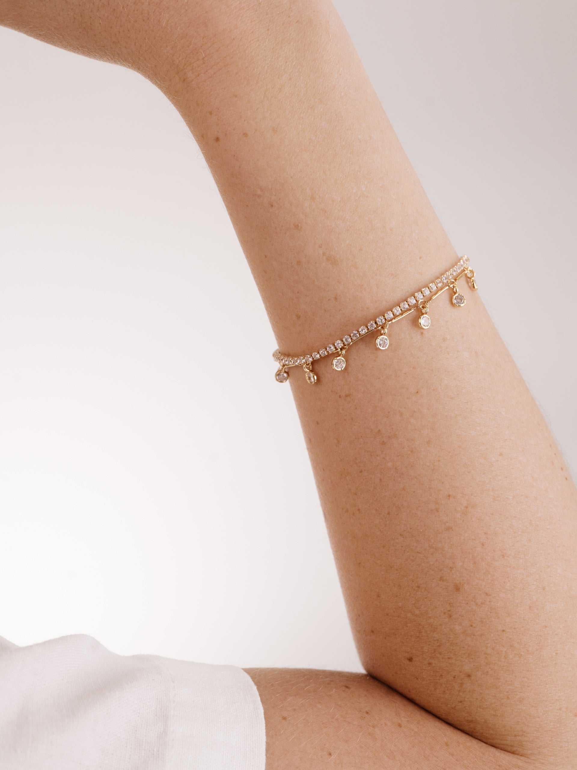 Crystal Droplet Chain Bracelet Set-Vavasi