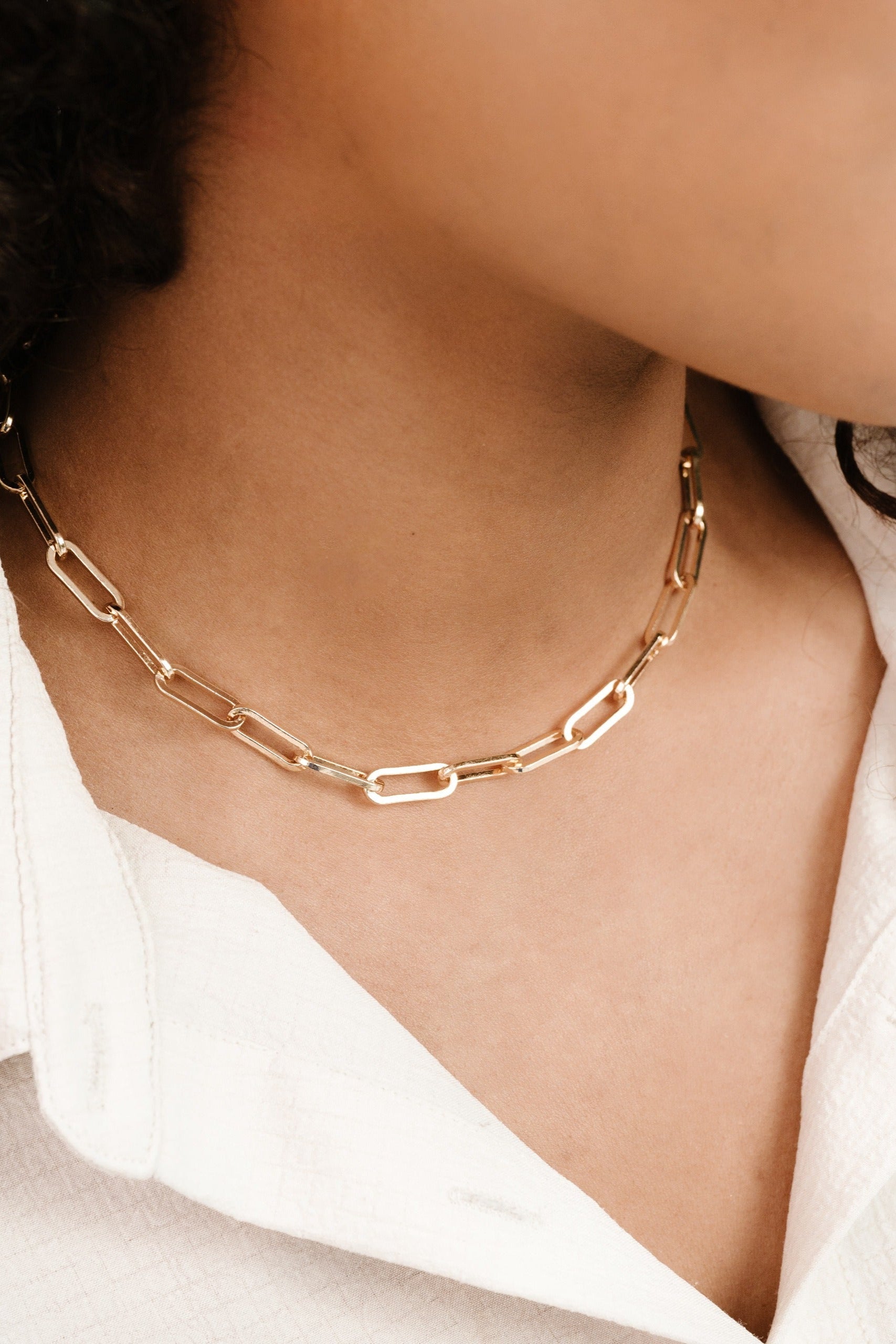 Interlinked Chain Necklace-Vavasi