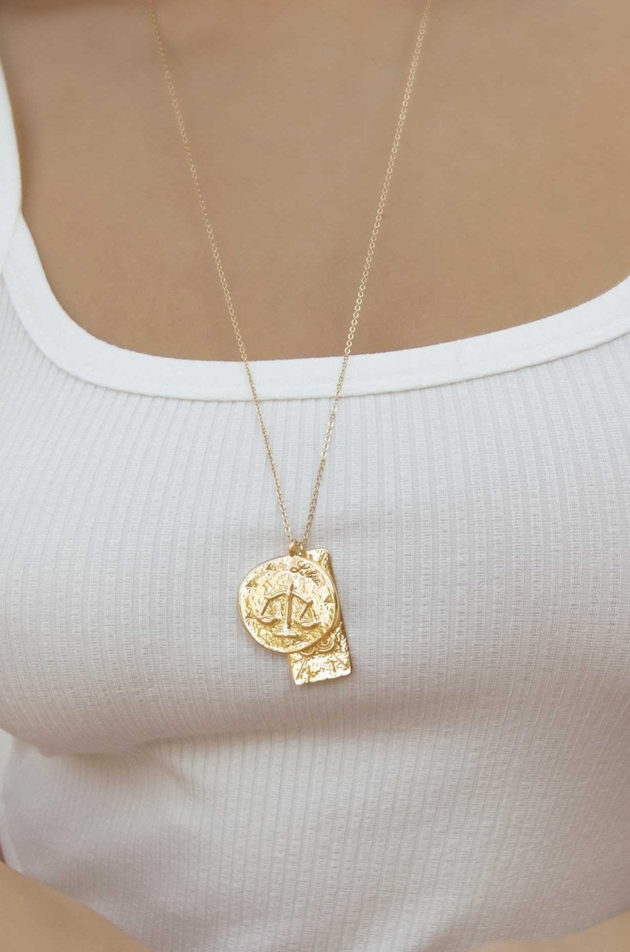 Zodiac Double Medallion Necklace-Vavasi