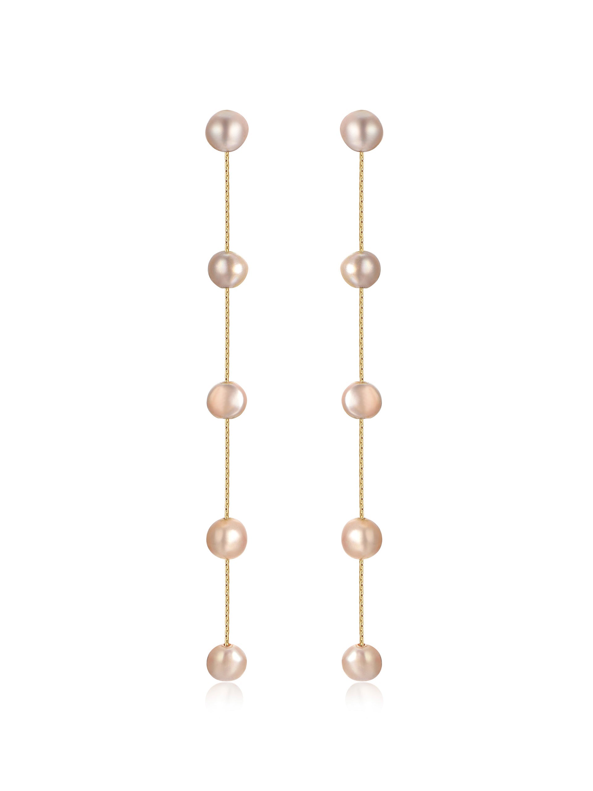 Dripping Pearl Delicate Drop Earrings-Vavasi
