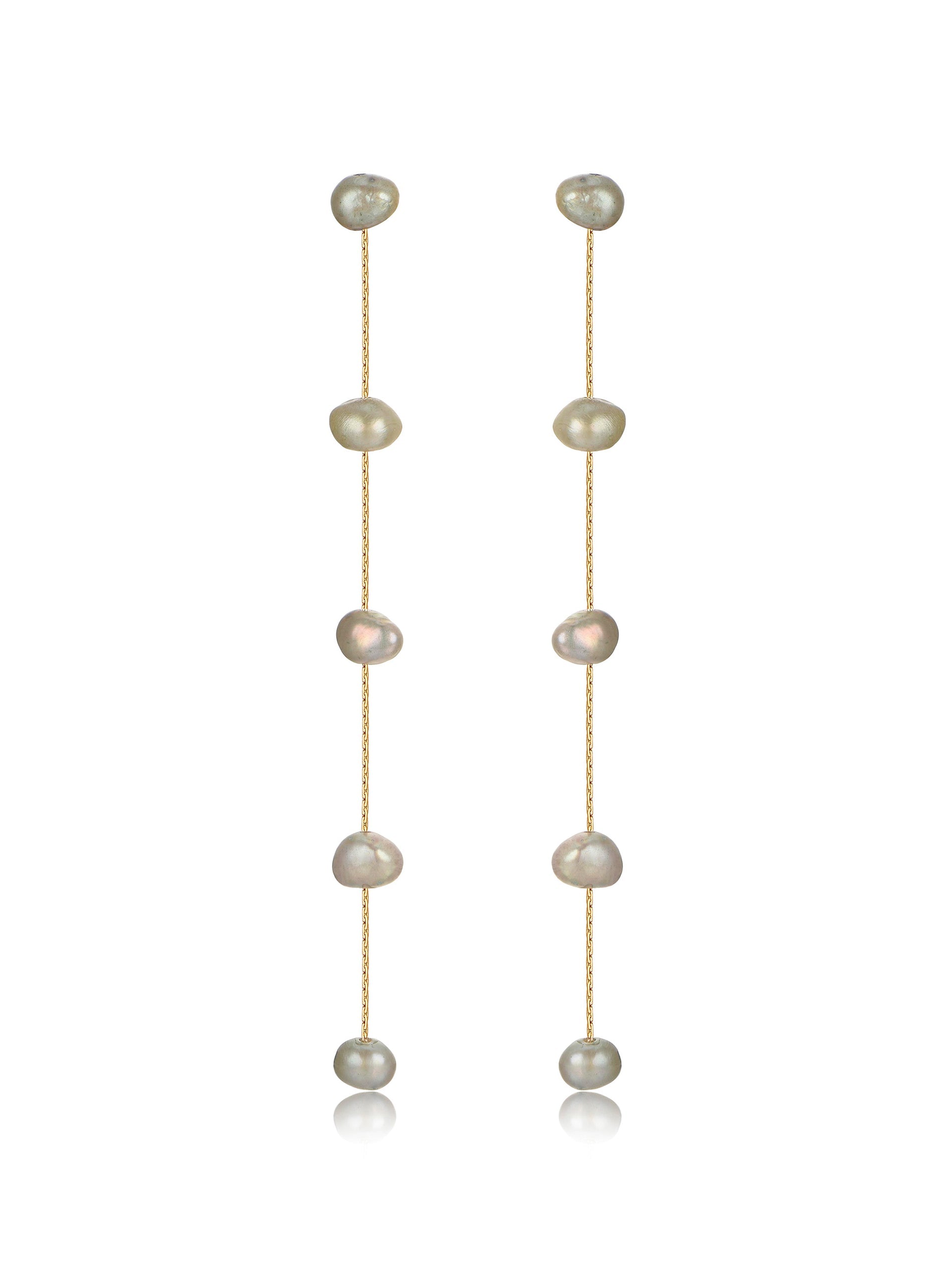 Dripping Pearl Delicate Drop Earrings-Vavasi