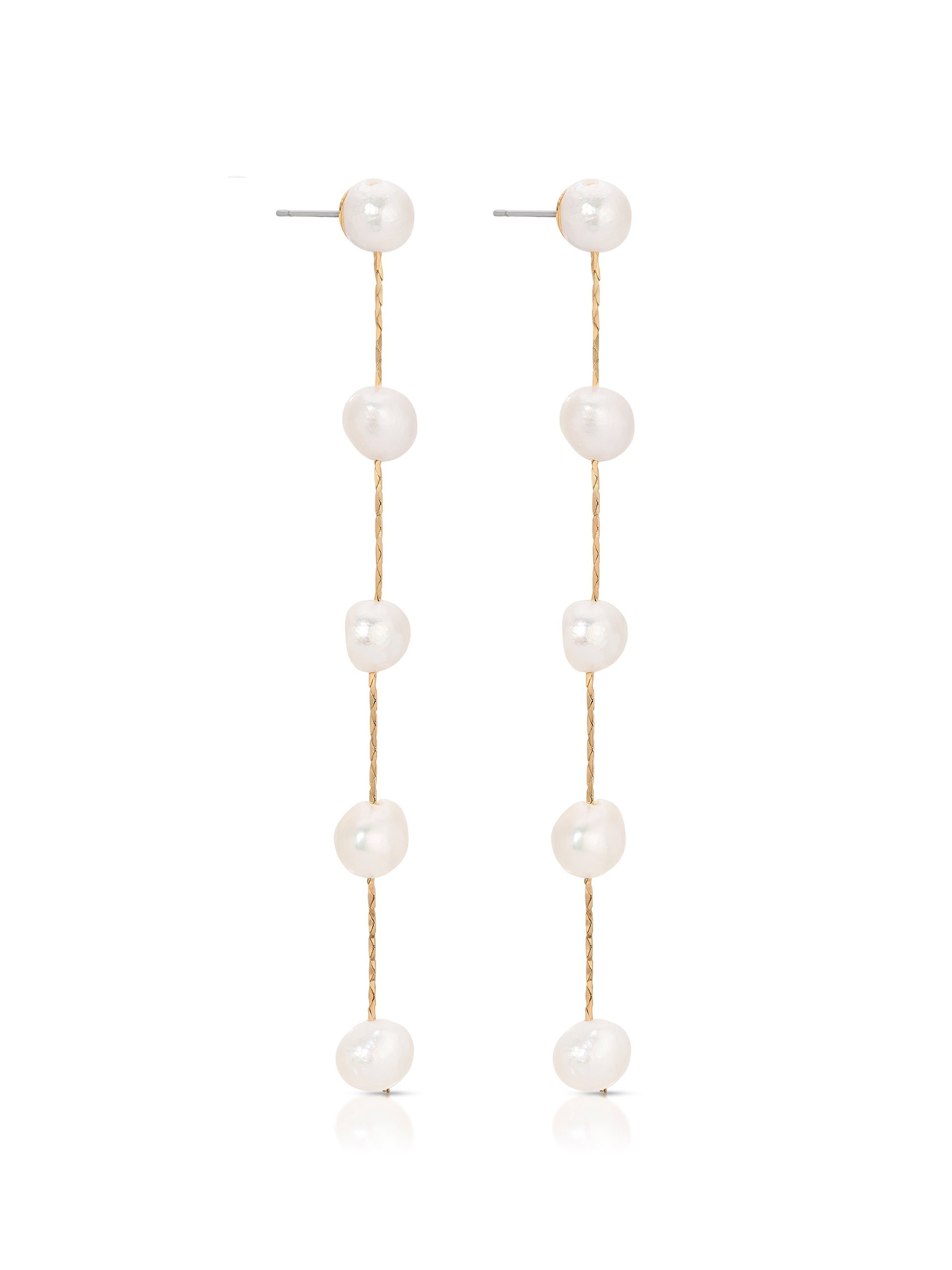 Dripping Pearl Delicate Drop Earrings-Vavasi