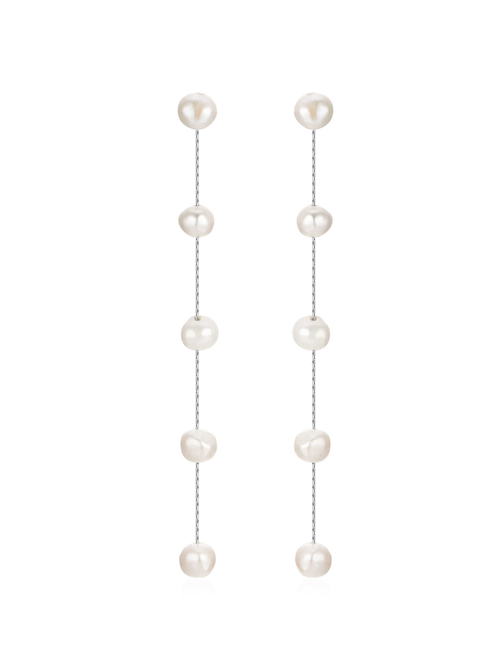 Dripping Pearl Delicate Drop Earrings-Vavasi