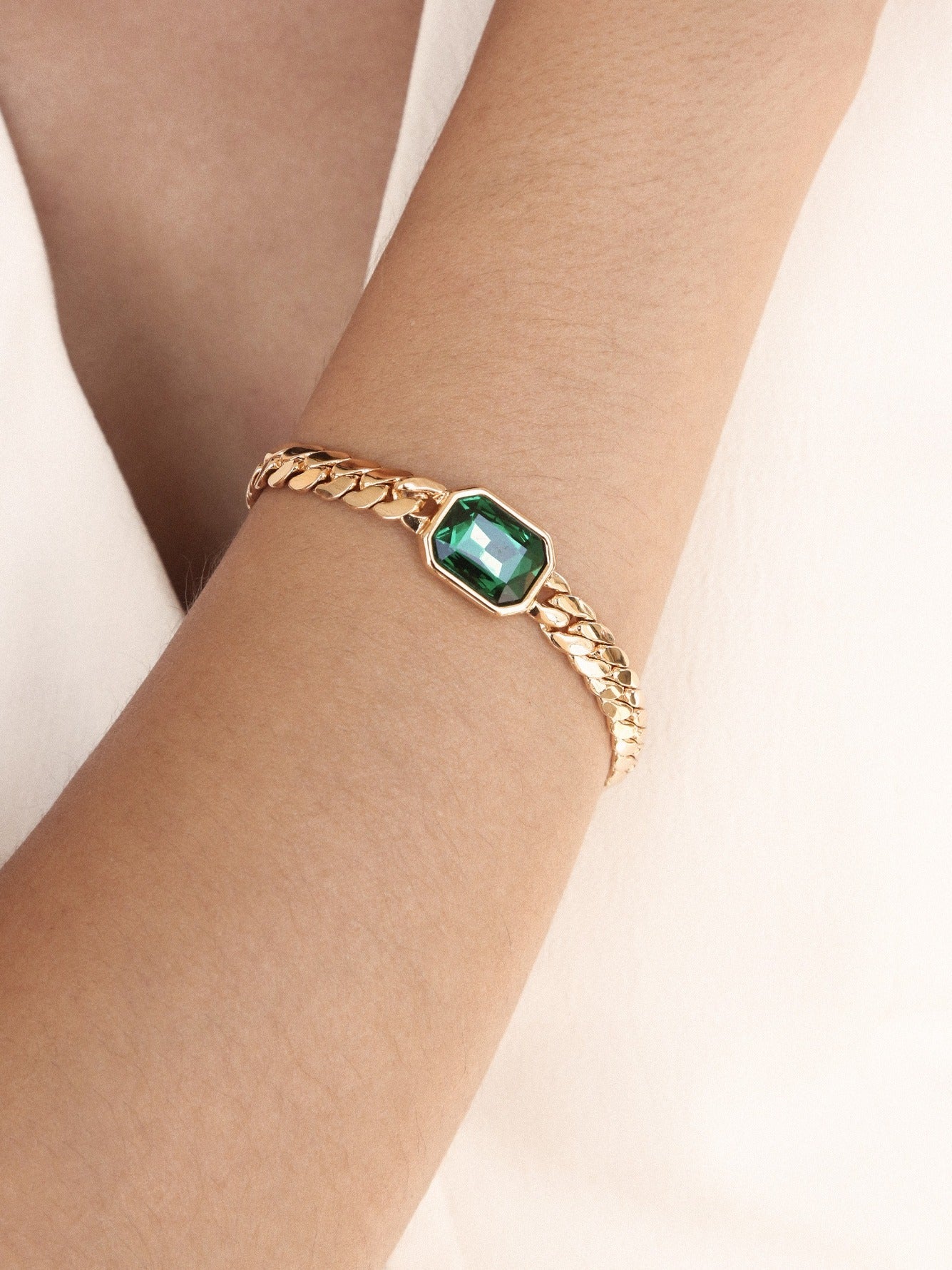 Emerald Deco Bracelet-Vavasi