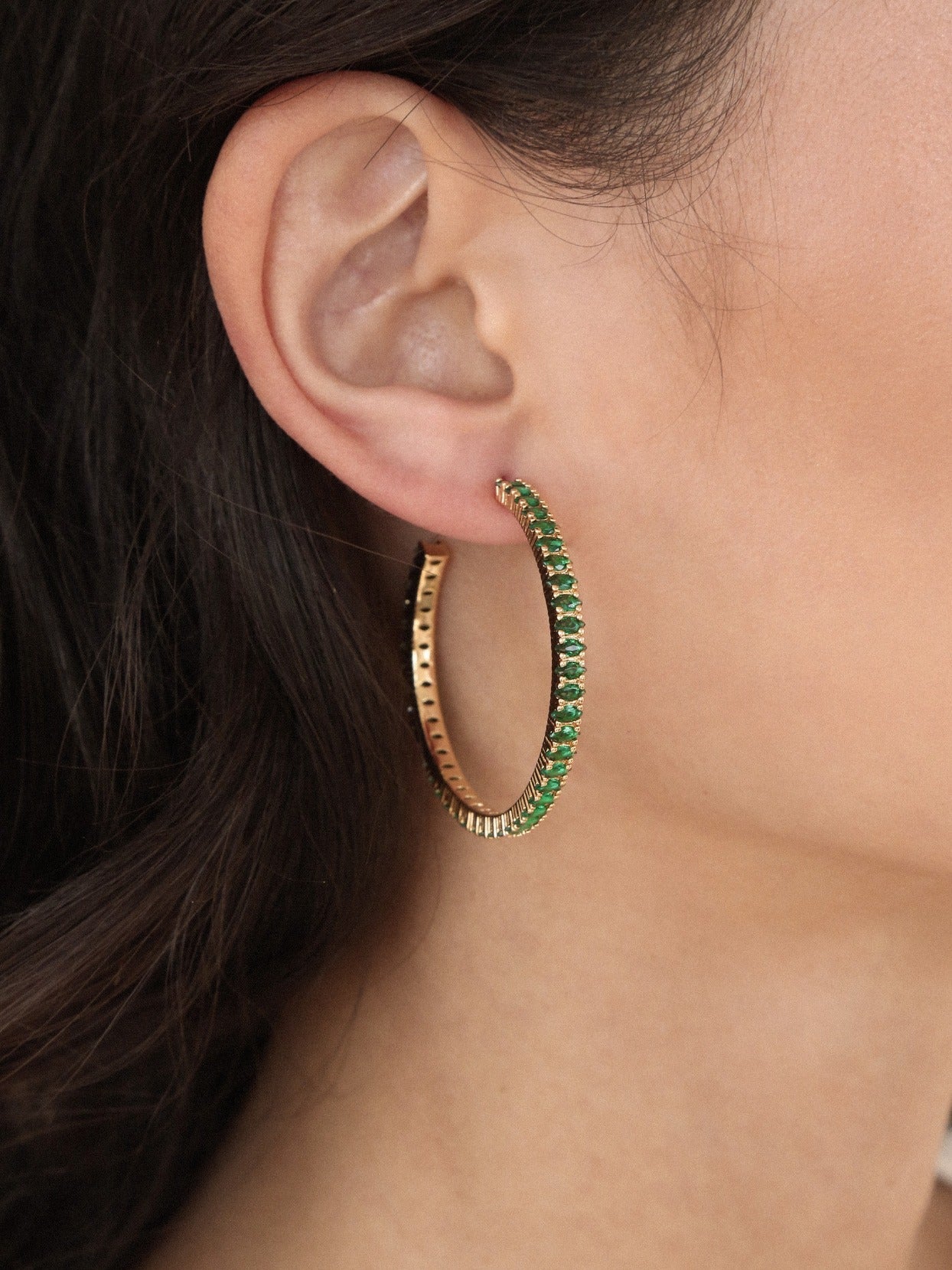Emerald Marquise Hoops-Vavasi