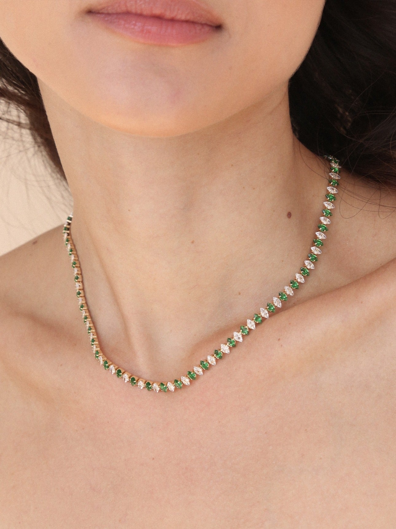 Emerald Marquise Necklace-Vavasi