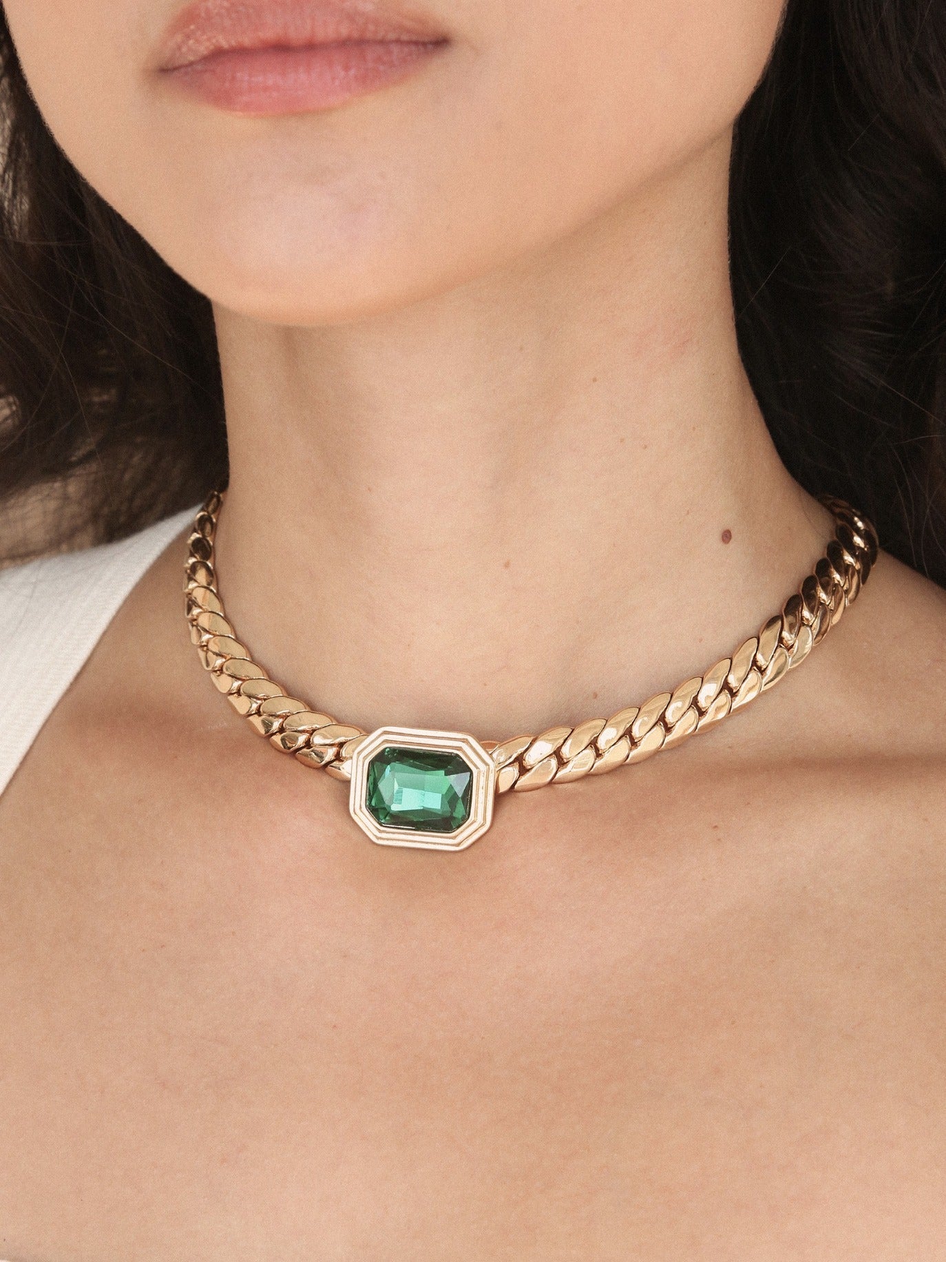 Emerald Deco Necklace-Vavasi