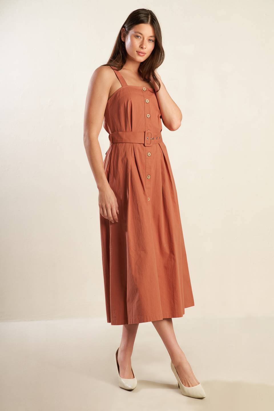 CALIFORNIA DREAMING BUTTON DOWN DRESS-Vavasi
