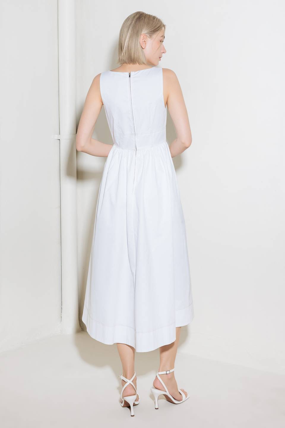 CATCH THE SUN WHITE MIDI DRESS-Vavasi
