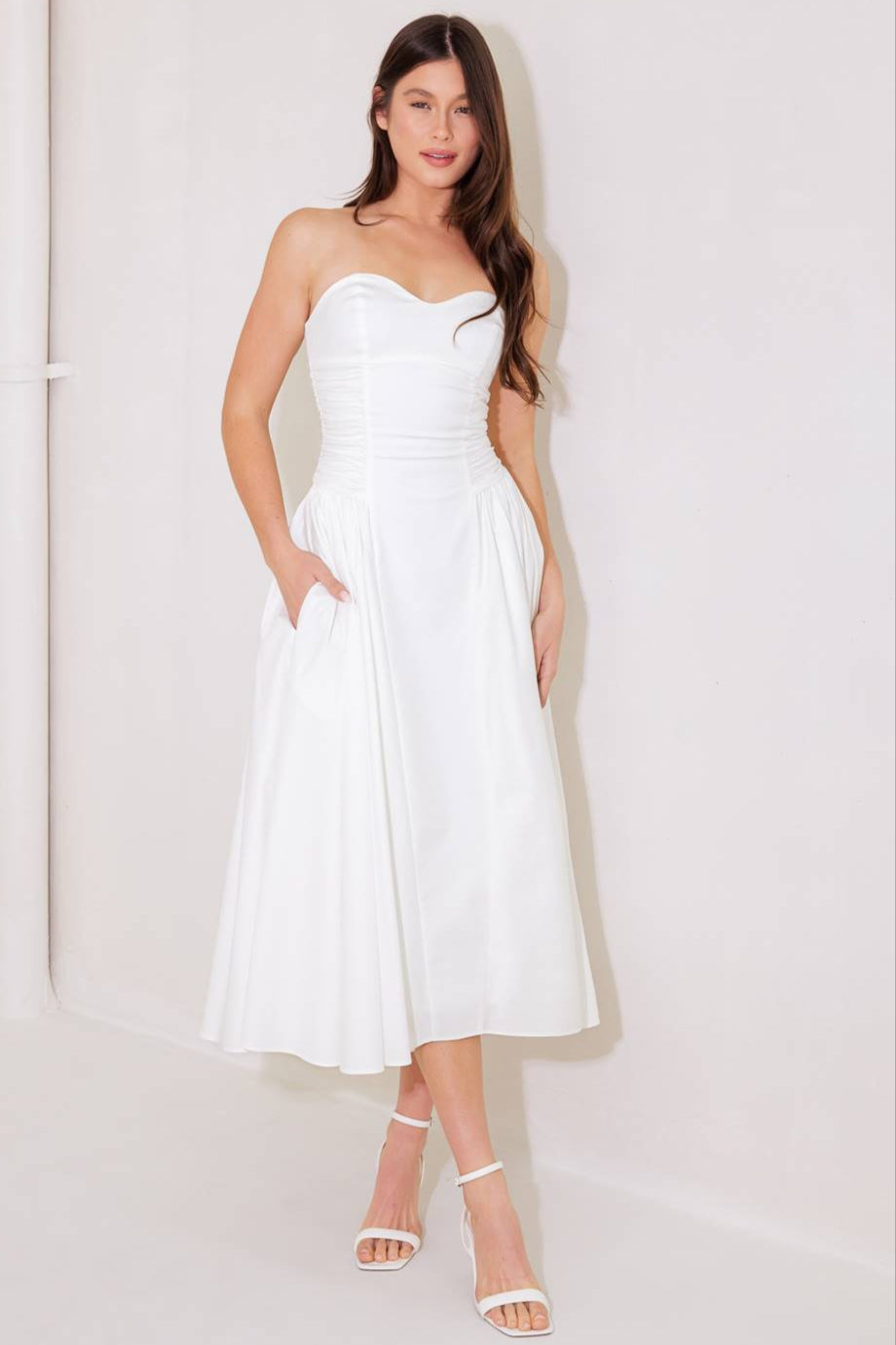 Size Medium, GORGEOUS REPUTATION WOVEN MIDI DRESS - FINAL SALE-Vavasi