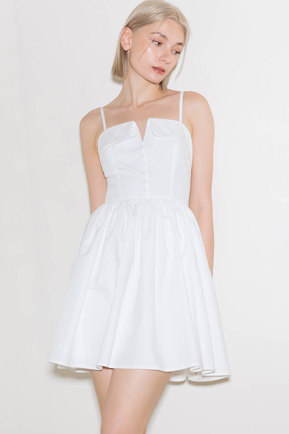 PURE ROMANCE MINI DRESS - WHITE-Vavasi
