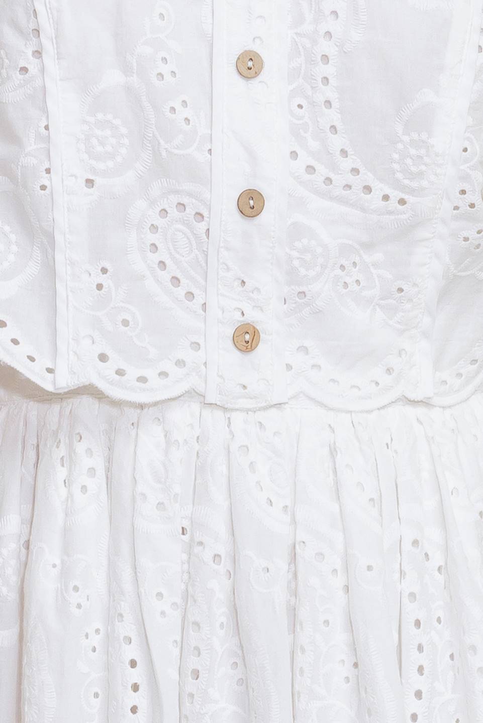 JOVIE WHITE EYELET MINI DRESS-Vavasi