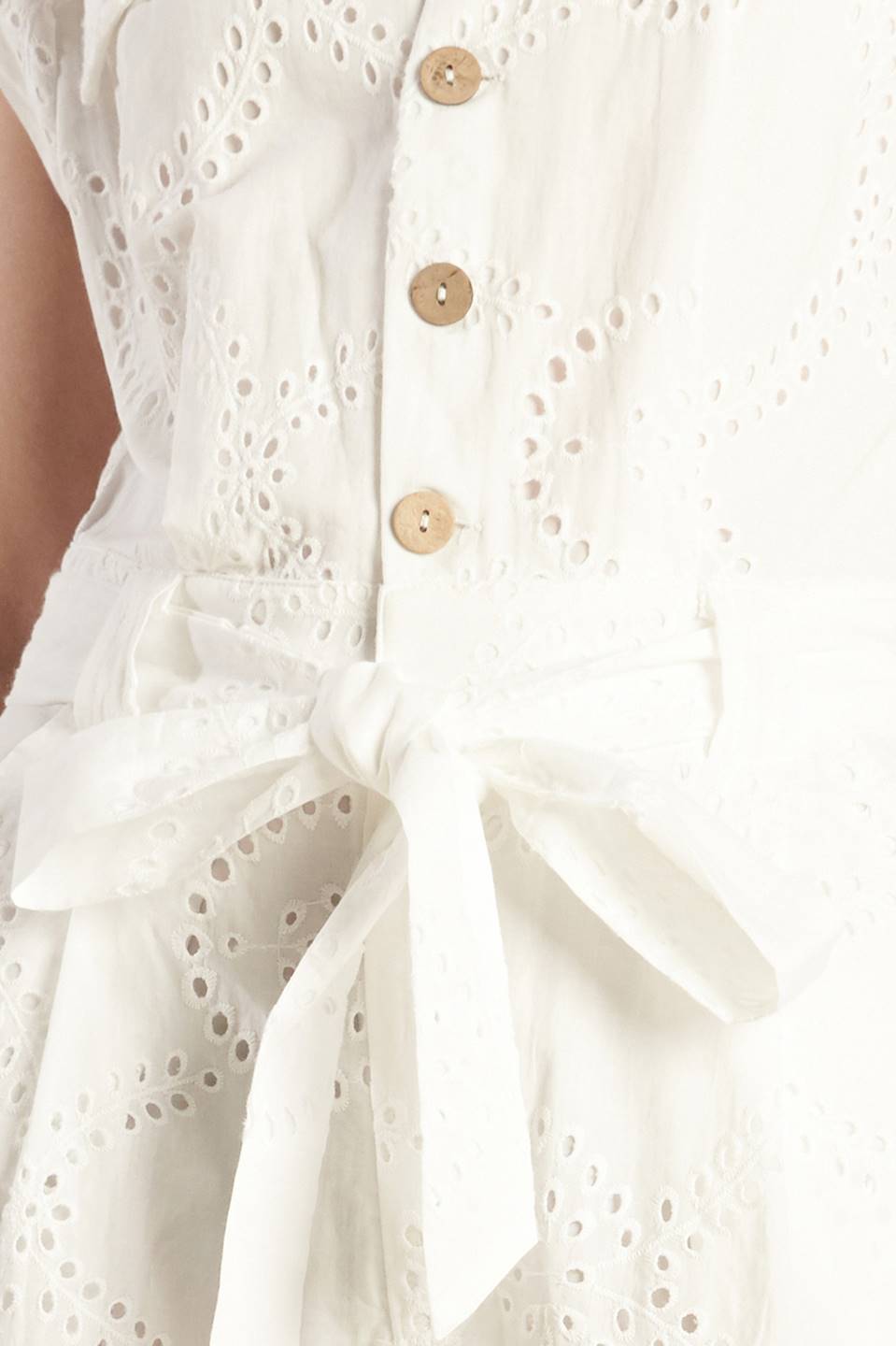 KNOW BETTER - WHITE EYELET JUMPSUIT-Vavasi