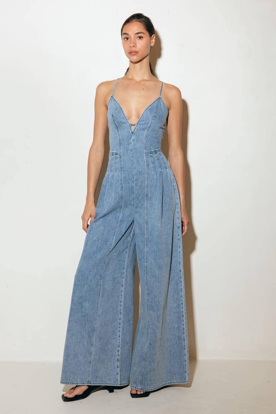 EDIE LIGHT DENIM JUMPSUIT-Vavasi