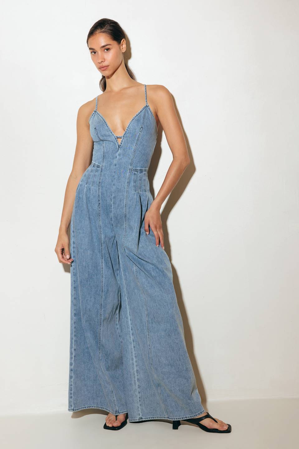 EDIE LIGHT DENIM JUMPSUIT-Vavasi