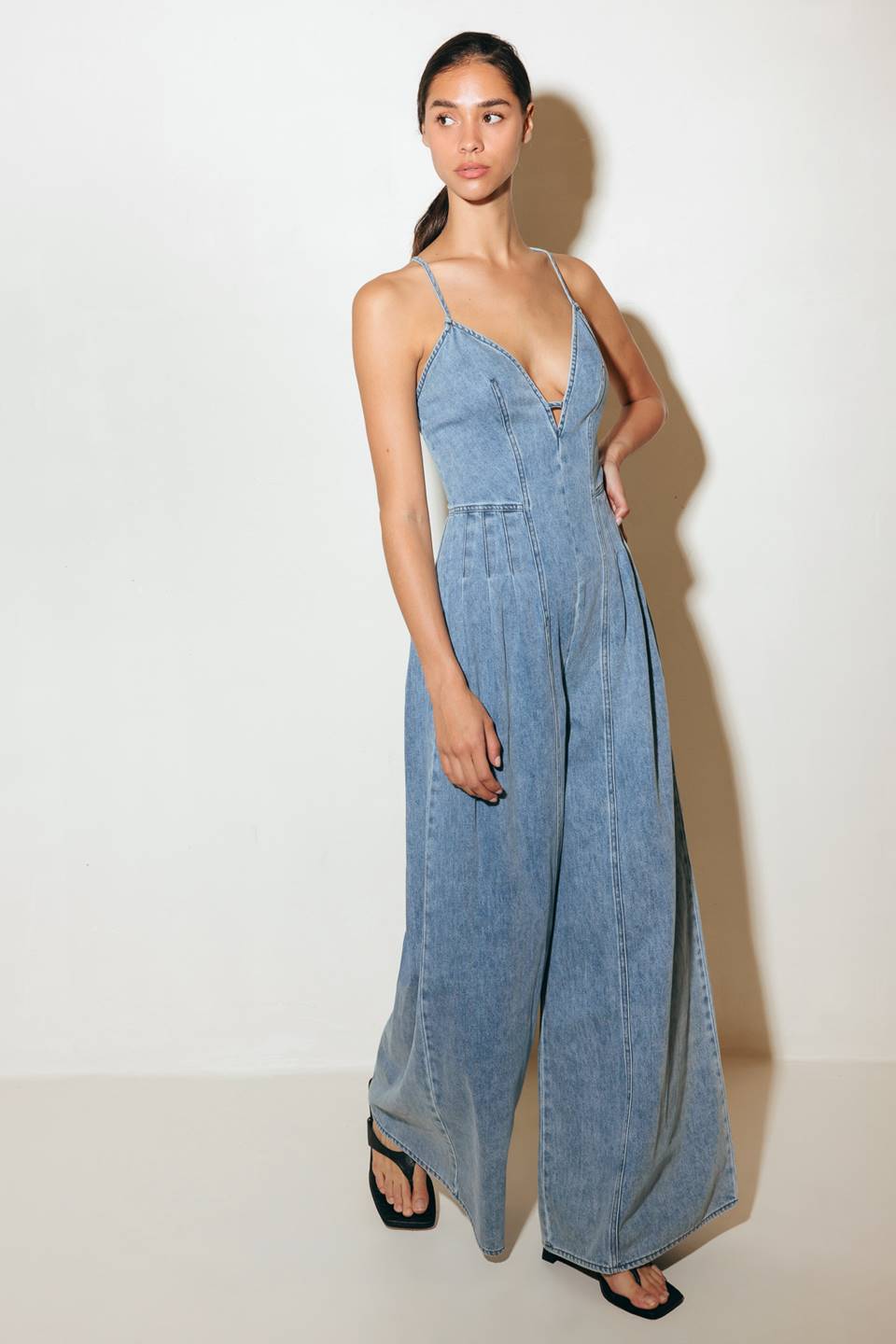 EDIE LIGHT DENIM JUMPSUIT-Vavasi