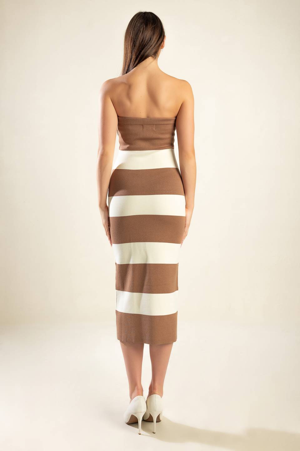ROMANTIC AFTERNOON - STRAPLESS KNIT DRESS-Vavasi
