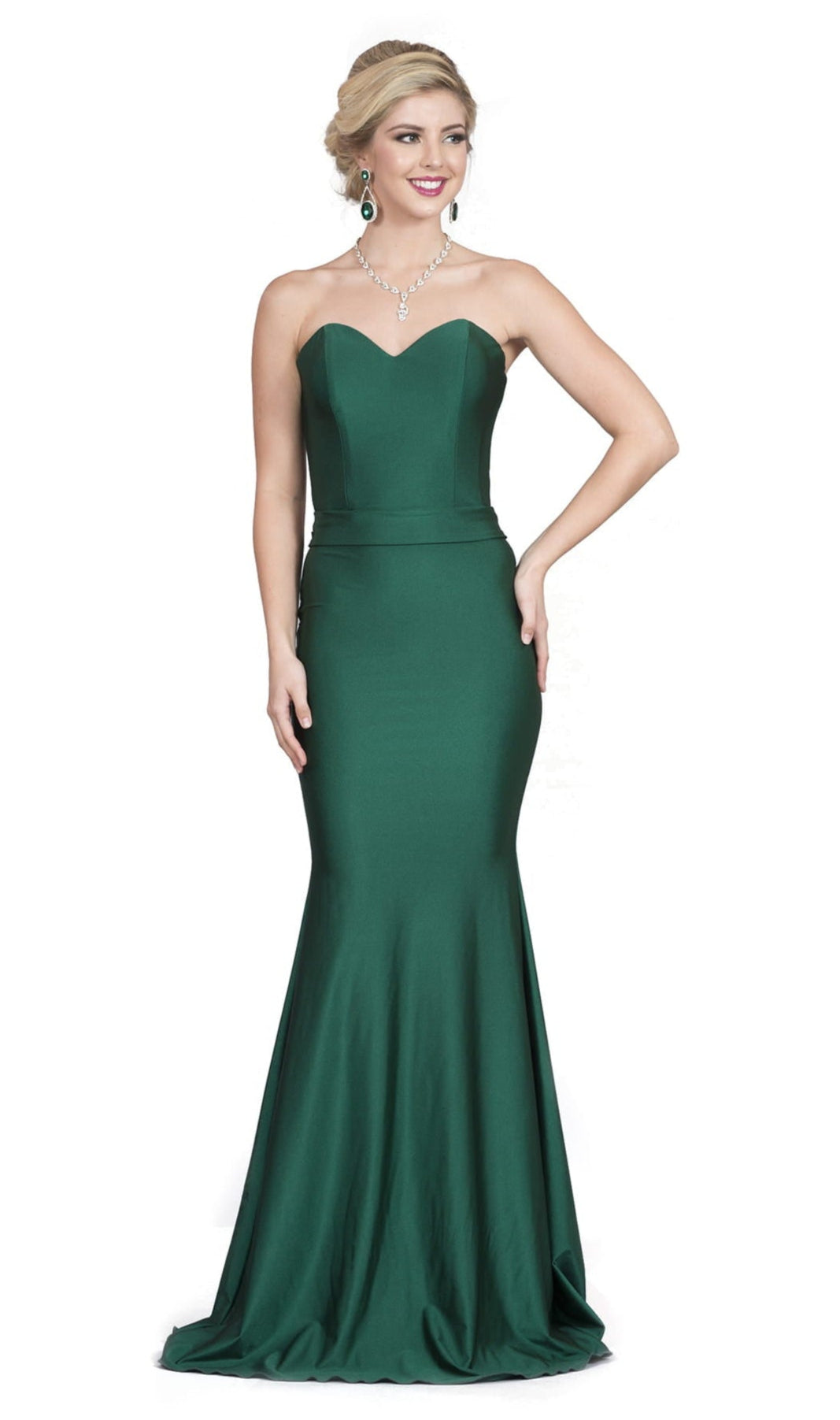 Gabriela Strapless Gown - Forest Green - FINAL SALE-Vavasi