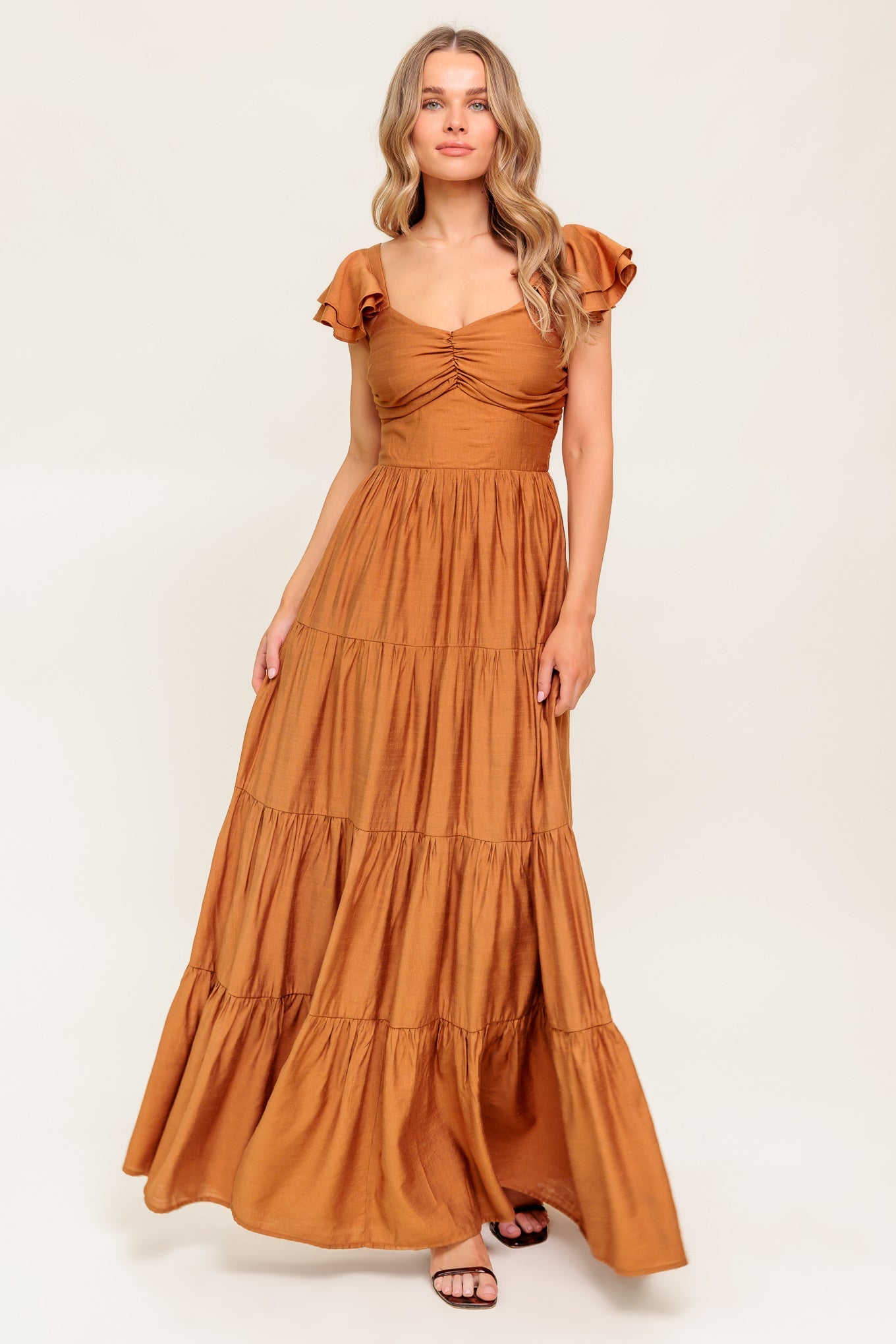 MARIBELLE MAXI DRESS - RUST-Vavasi