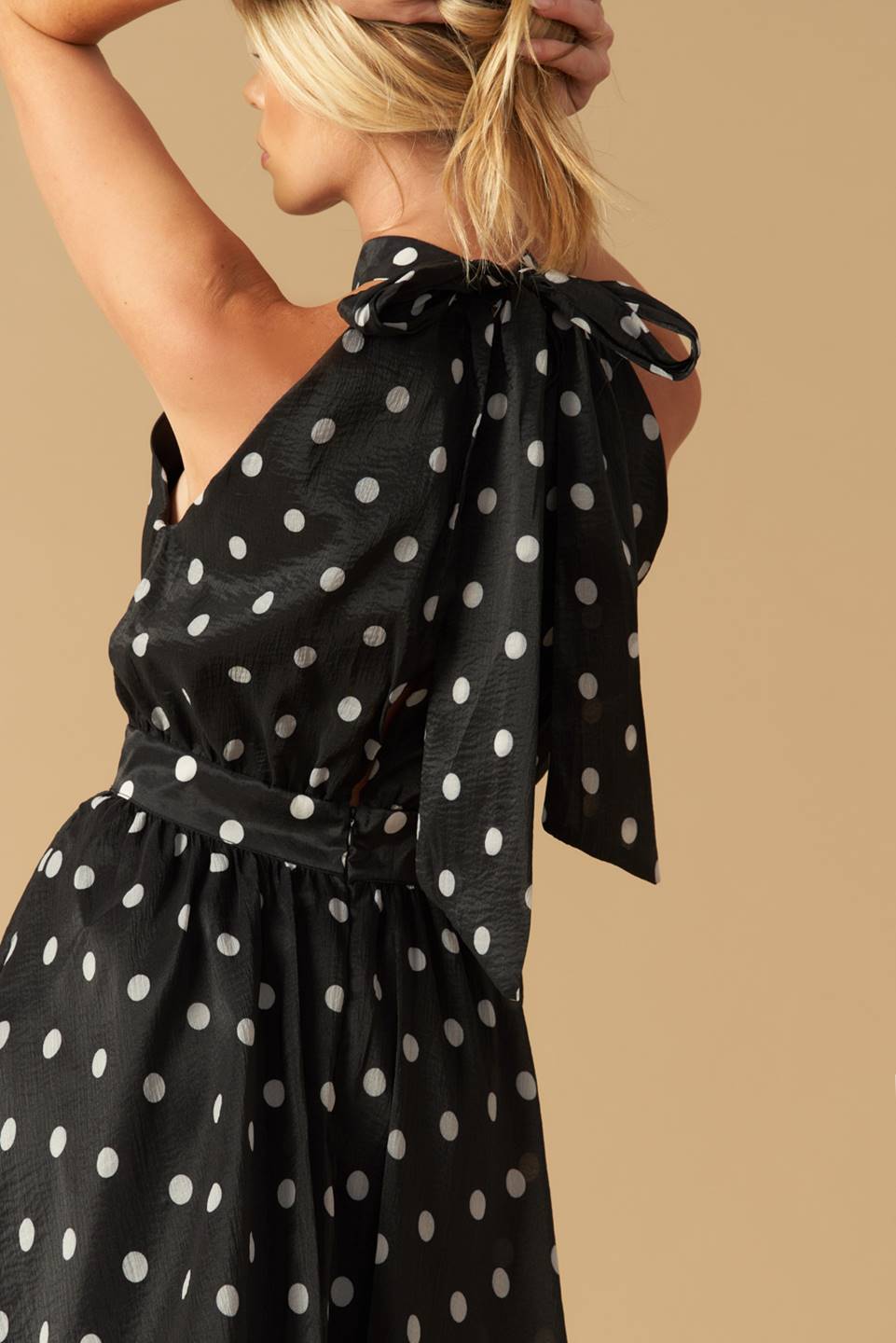 PRETTY IN POLKA DOTS - HALTER MAXI DRESS-Vavasi