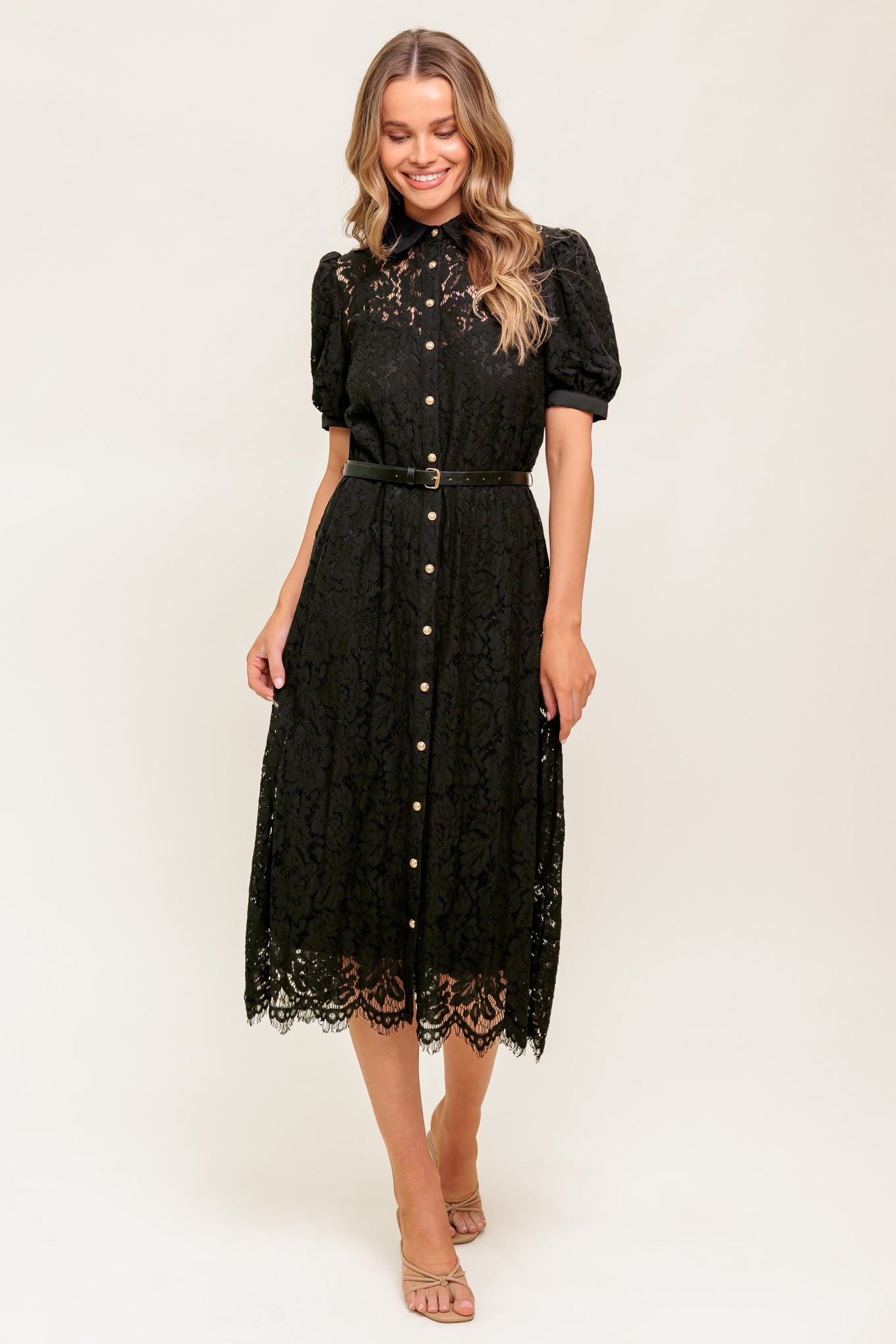 LUKA LACE SHIRT DRESS-Vavasi