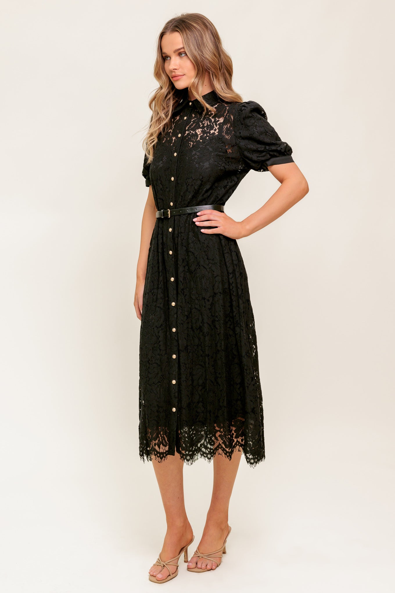 LUKA LACE SHIRT DRESS-Vavasi