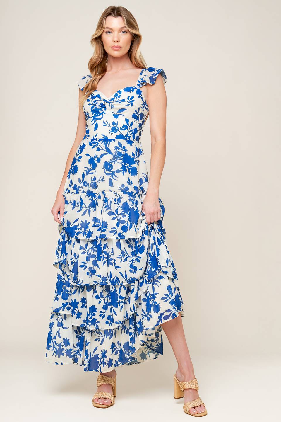 BLUEBELL MEADOWS - FLORAL MAXI DRESS-Vavasi