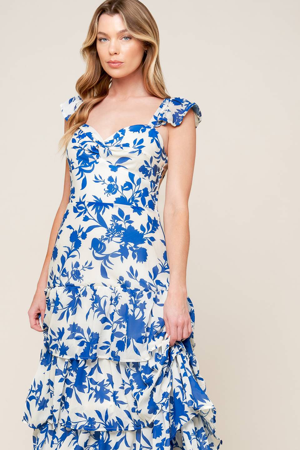 BLUEBELL MEADOWS - FLORAL MAXI DRESS-Vavasi