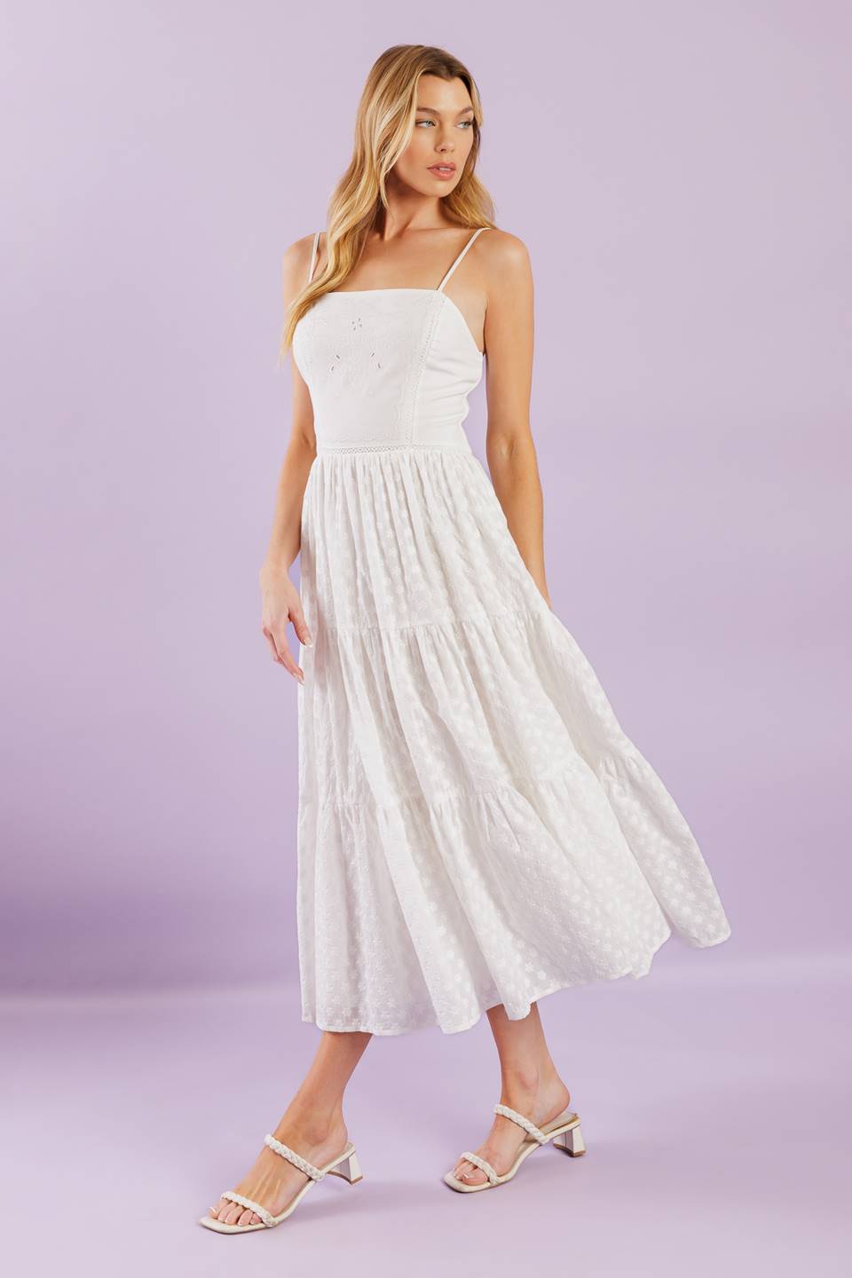 SIZE SMALL, ENCHANTING MOMENTS WOVEN MIDI DRESS -FINAL SALE-Vavasi