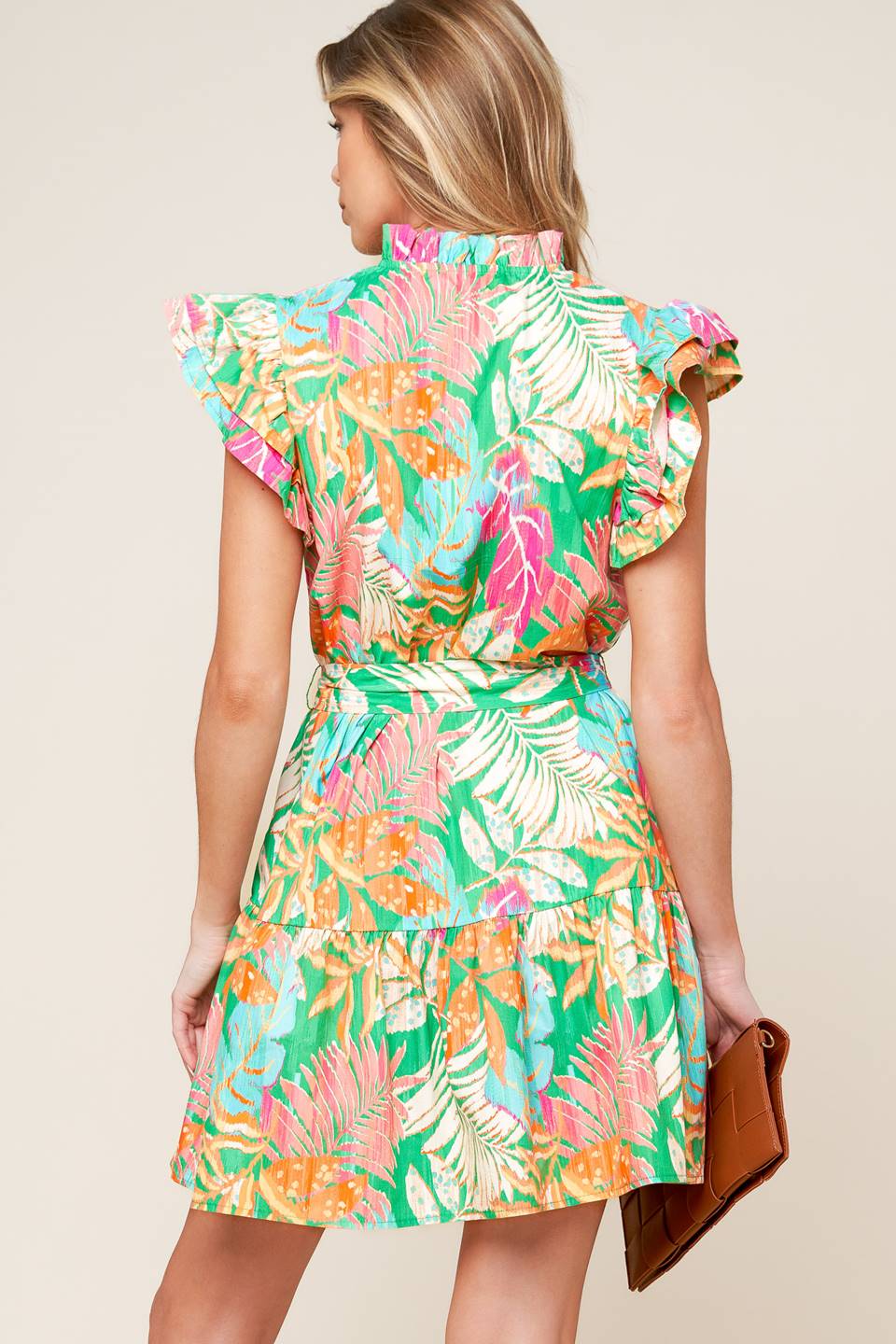 PORT OF CALL MINI DRESS - GREEN MULTI-Vavasi
