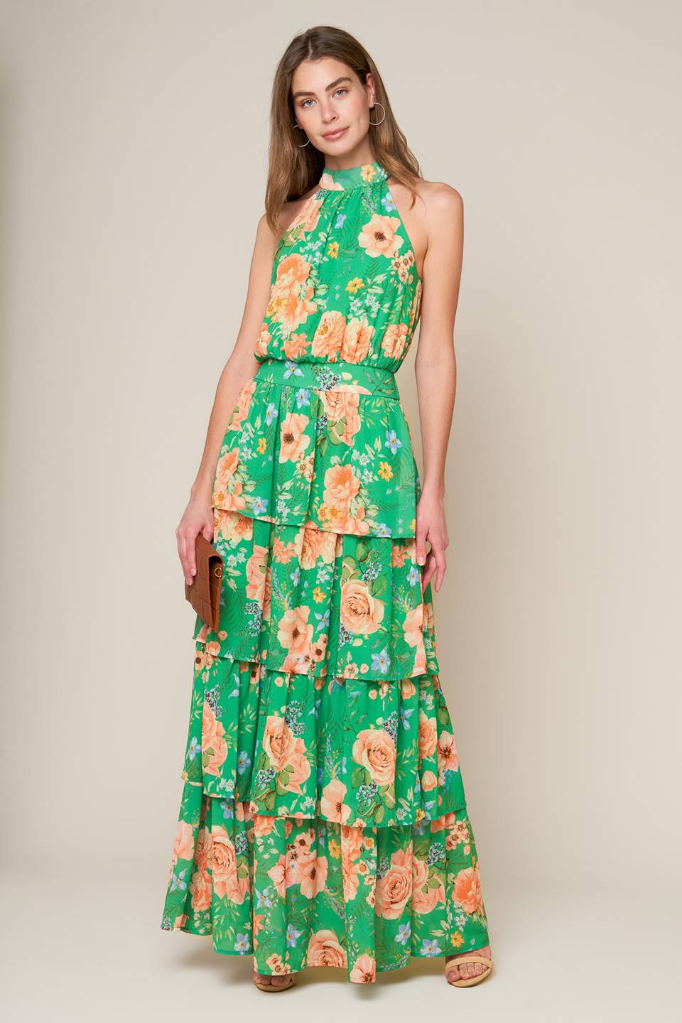 CHARITY HALTER MAXI DRESS-Vavasi