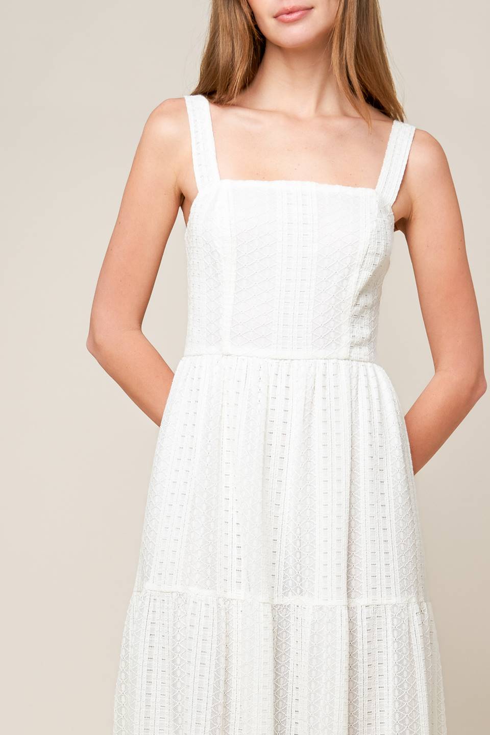 AFTER THE RAIN - WHITE LACE MAXI DRESS-Vavasi