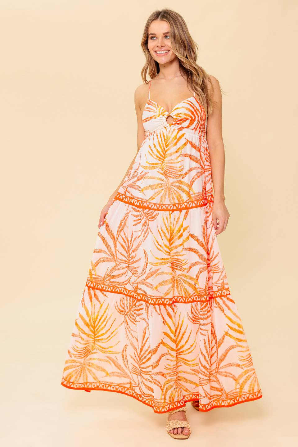 TROPICAL LAGOON O-RING MAXI DRESS-Vavasi