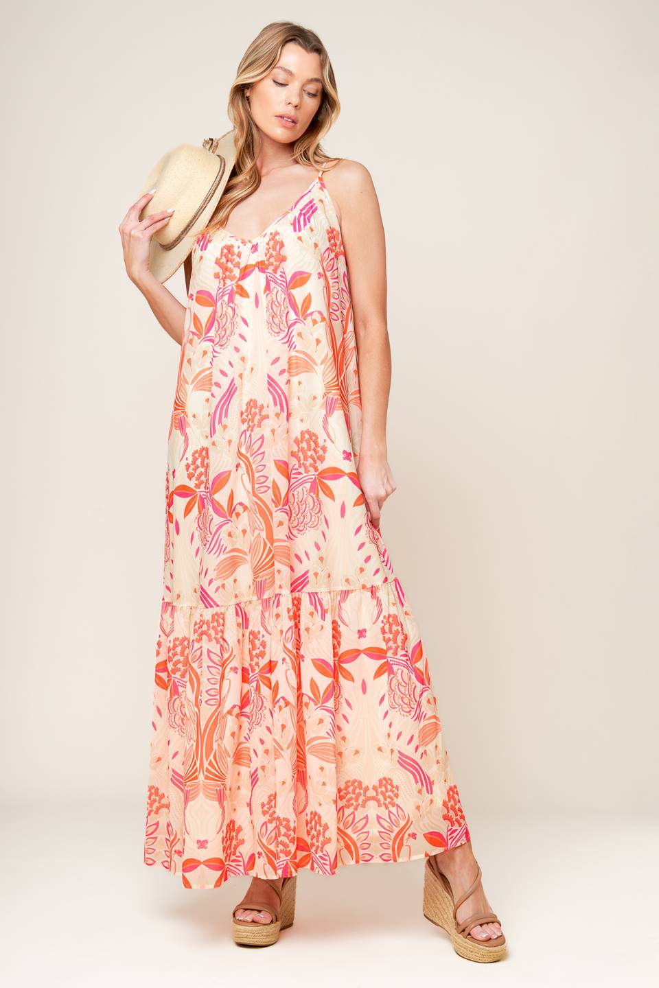 SECRET GARDEN MAXI DRESS - PINK-Vavasi