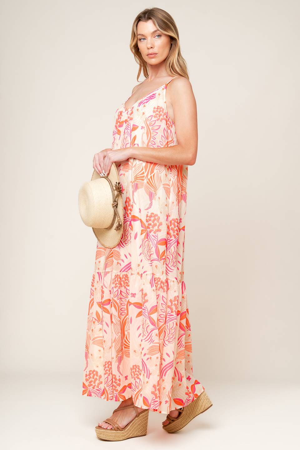 SECRET GARDEN MAXI DRESS - PINK-Vavasi
