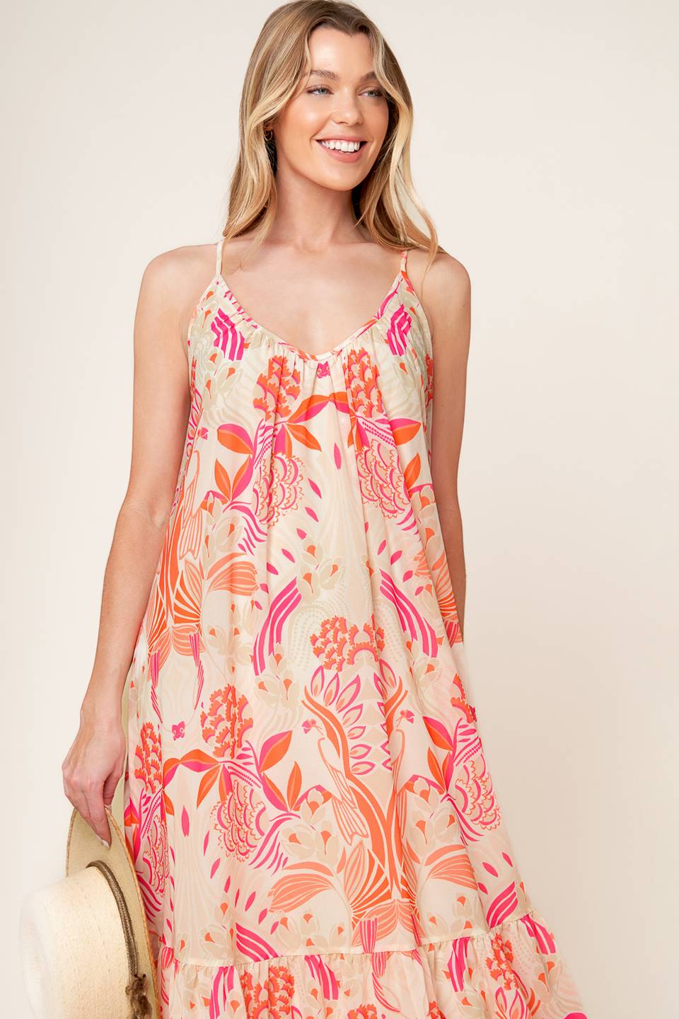 SECRET GARDEN MAXI DRESS - PINK-Vavasi