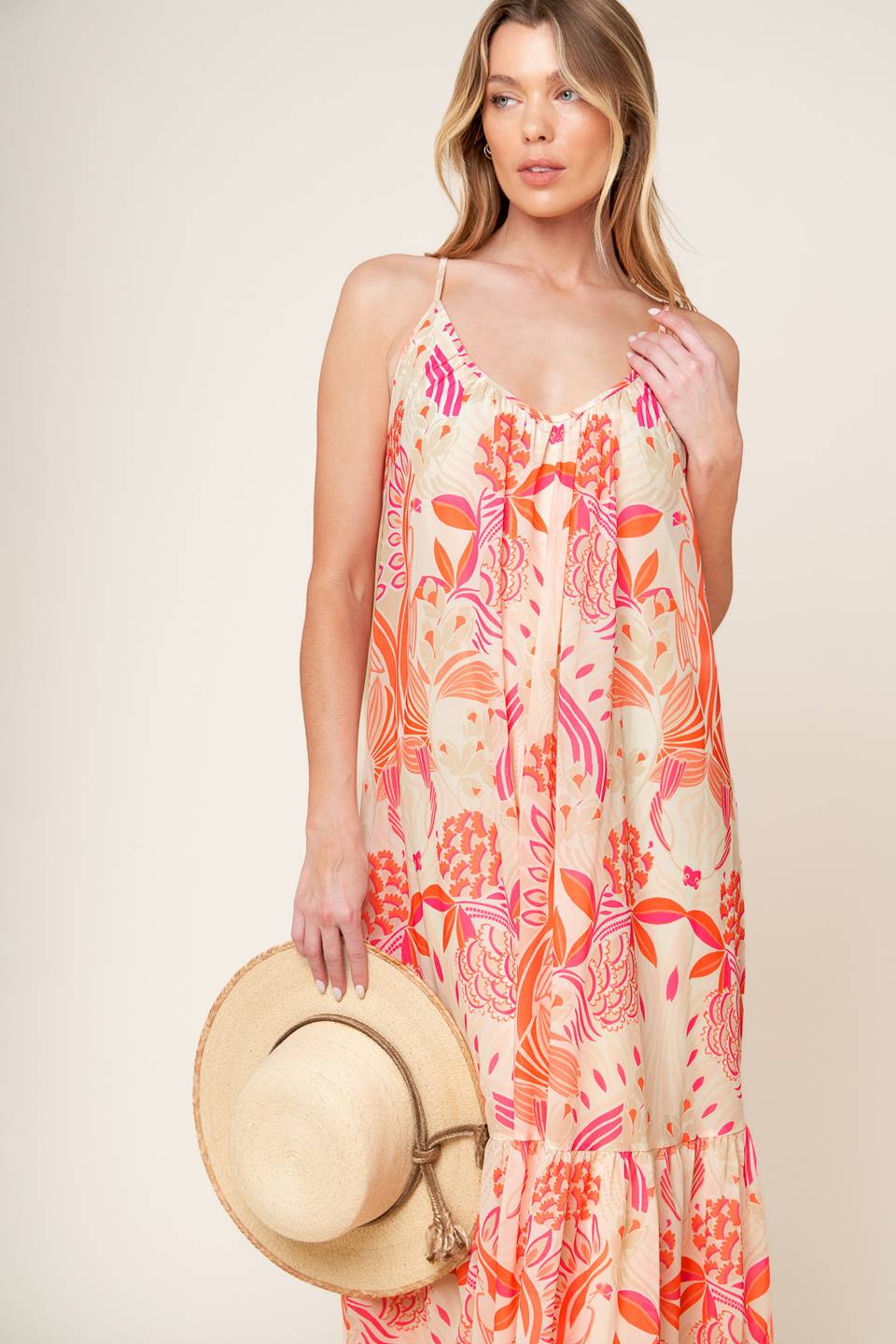 SECRET GARDEN MAXI DRESS - PINK-Vavasi