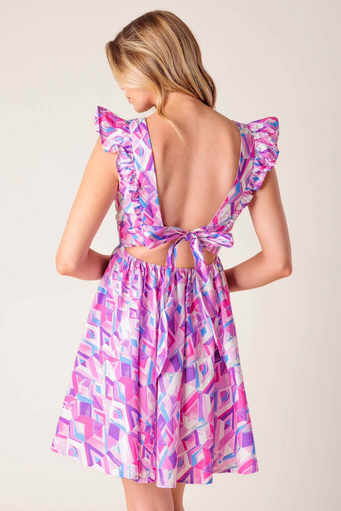 BETTER WITH YOU - PINK & BLUE MINI DRESS-Vavasi