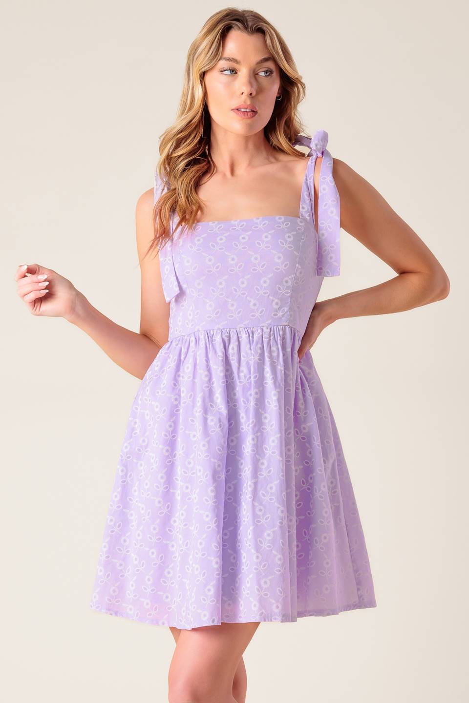 DATE TO REMEMBER MINI DRESS - LAVENDER-Vavasi