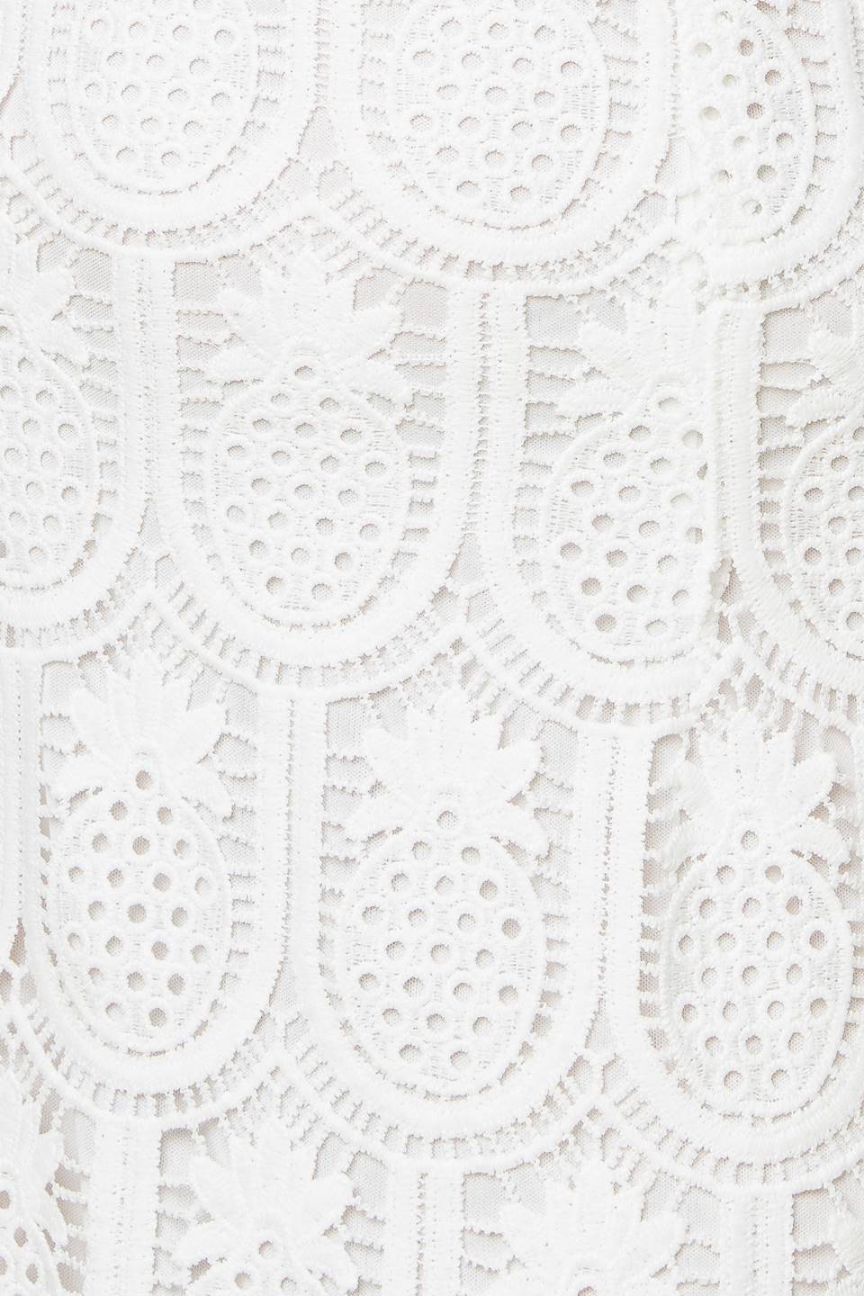 PINEAPPLE PARADISE WHITE LACE DRESS-Vavasi