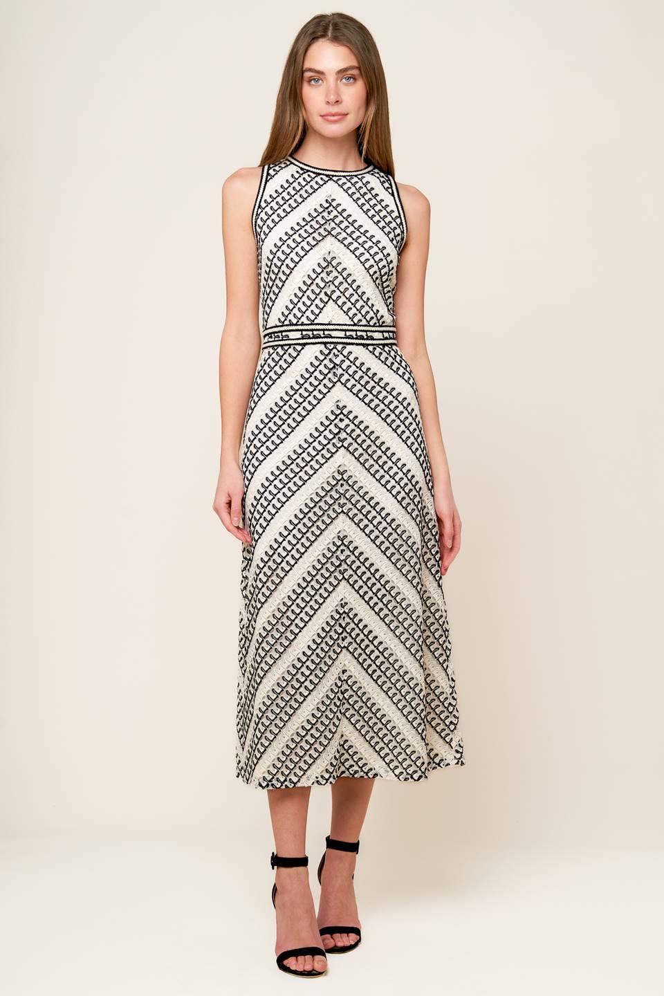 CARLISLE CROCHET MIDI DRESS-Vavasi