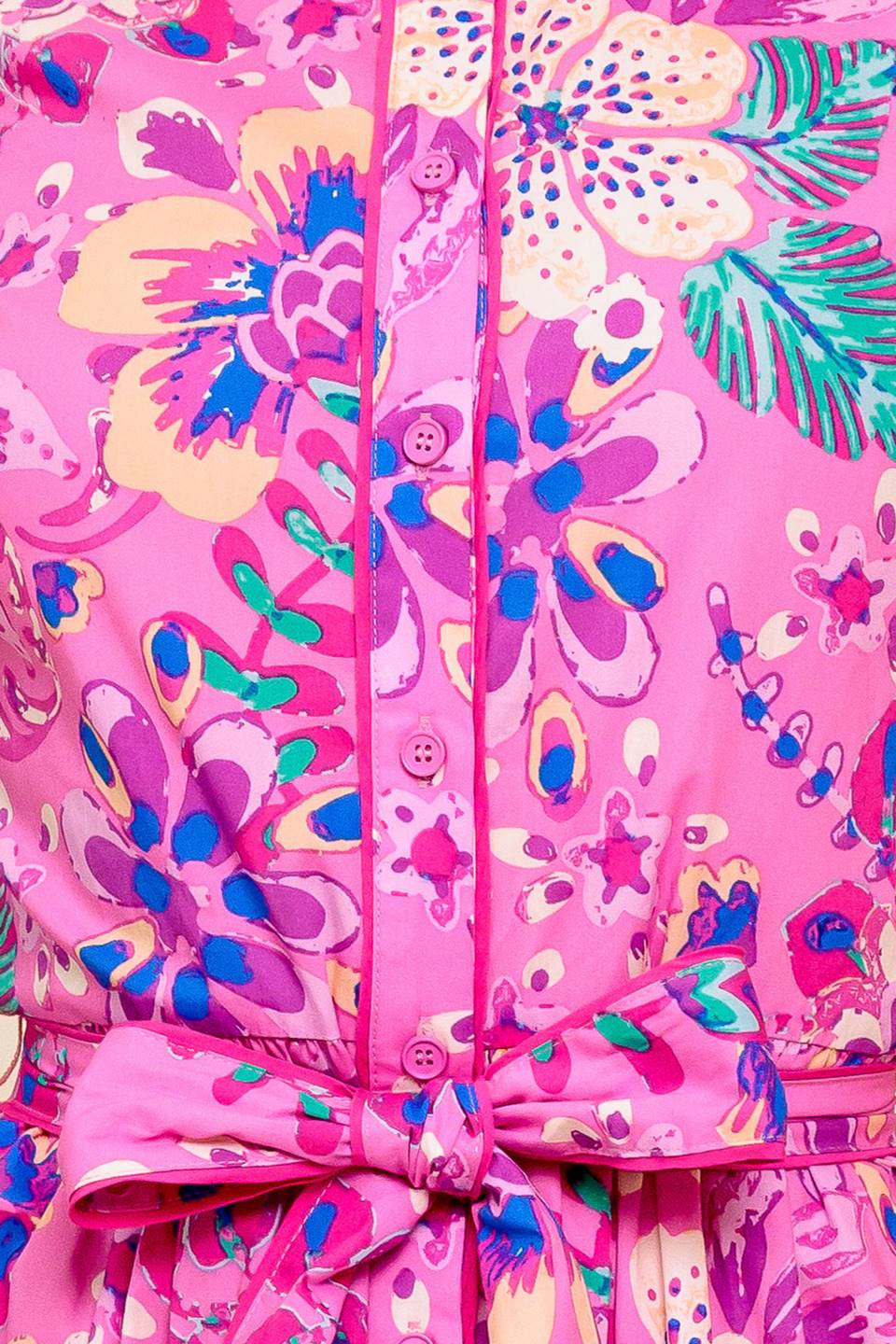 PETAL PRESS - PINK & PURPLE FLORAL MIDI DRESS-Vavasi