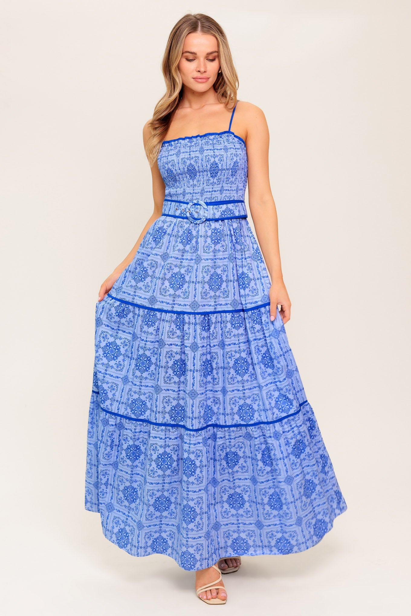 WESTON MAXI DRESS - BLUE-Vavasi