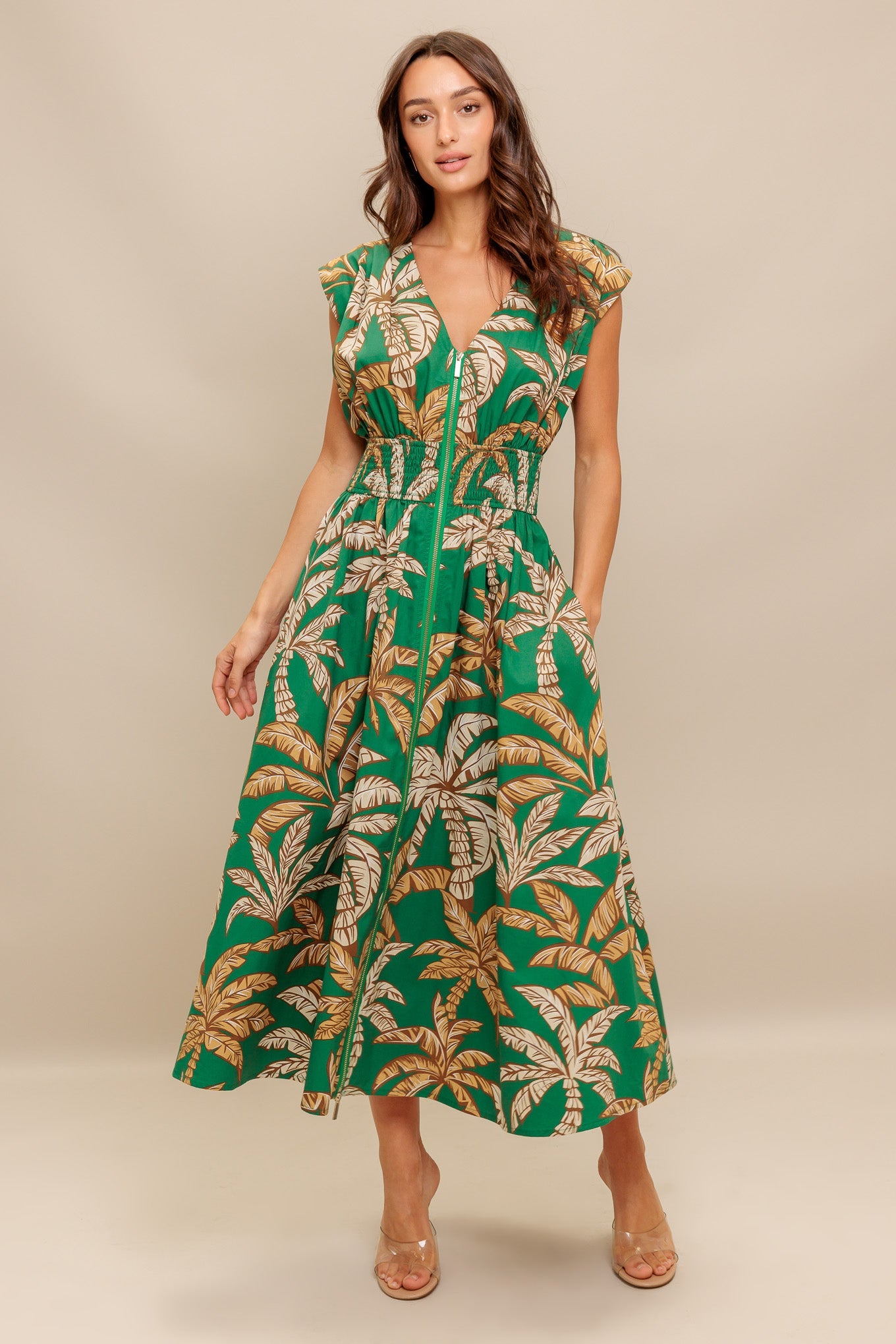 LUSH STILLNESS COTTON MIDI DRESS-Vavasi