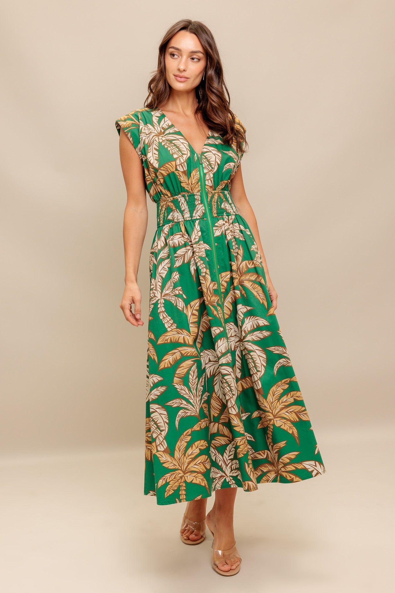 LUSH STILLNESS COTTON MIDI DRESS-Vavasi