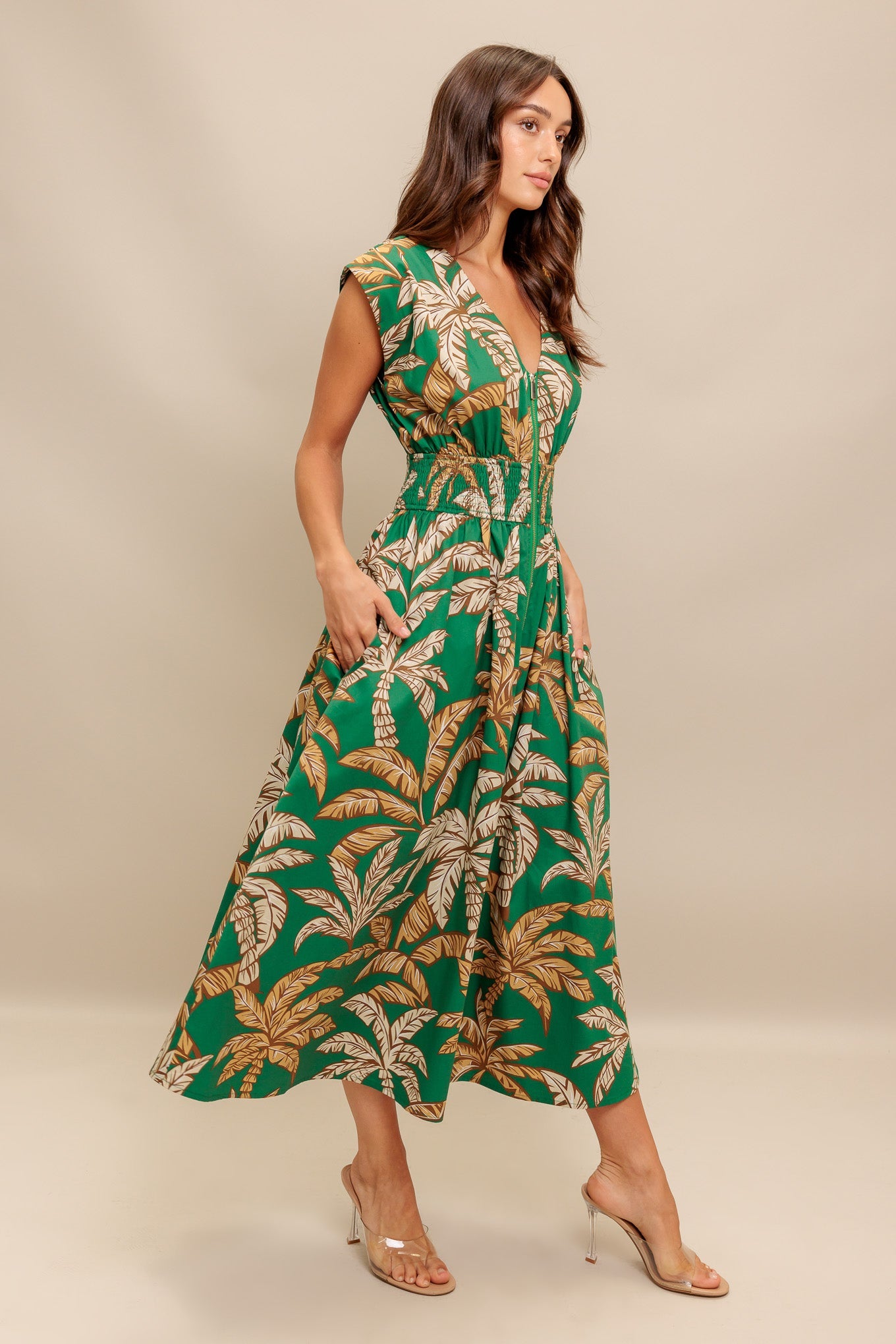 LUSH STILLNESS COTTON MIDI DRESS-Vavasi